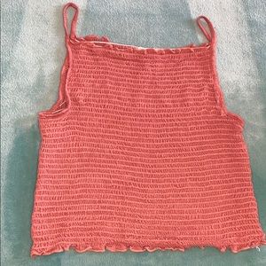 Cropped stretchy Rust Burnt Orange Top